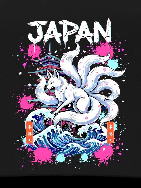 Kitsune Japan Pagode – Anime Fuchsgeist 