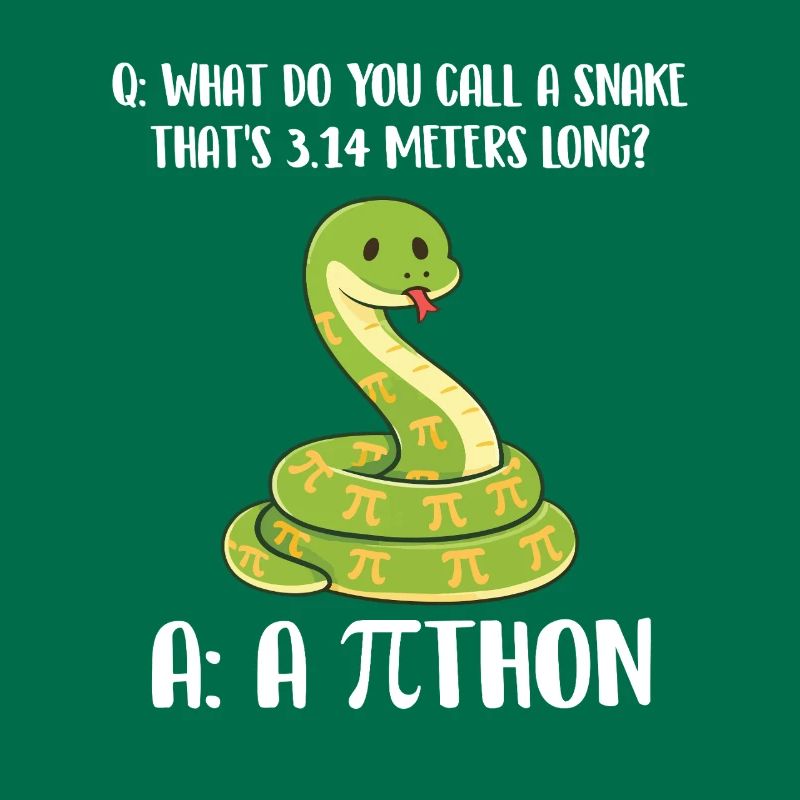 Snake 3.14 Meters Long Pi Day Python Joke