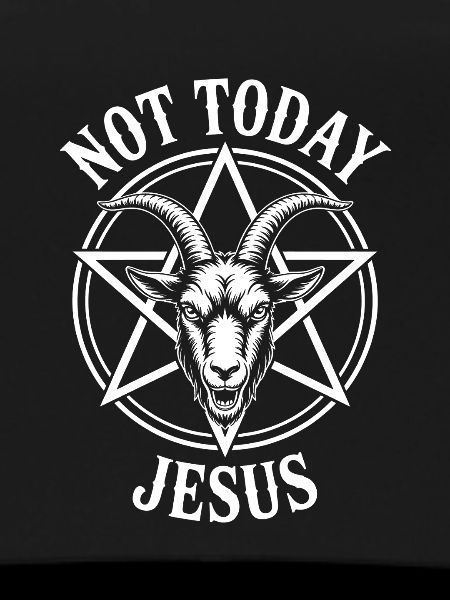 Not Today Jesus Goat Emblem