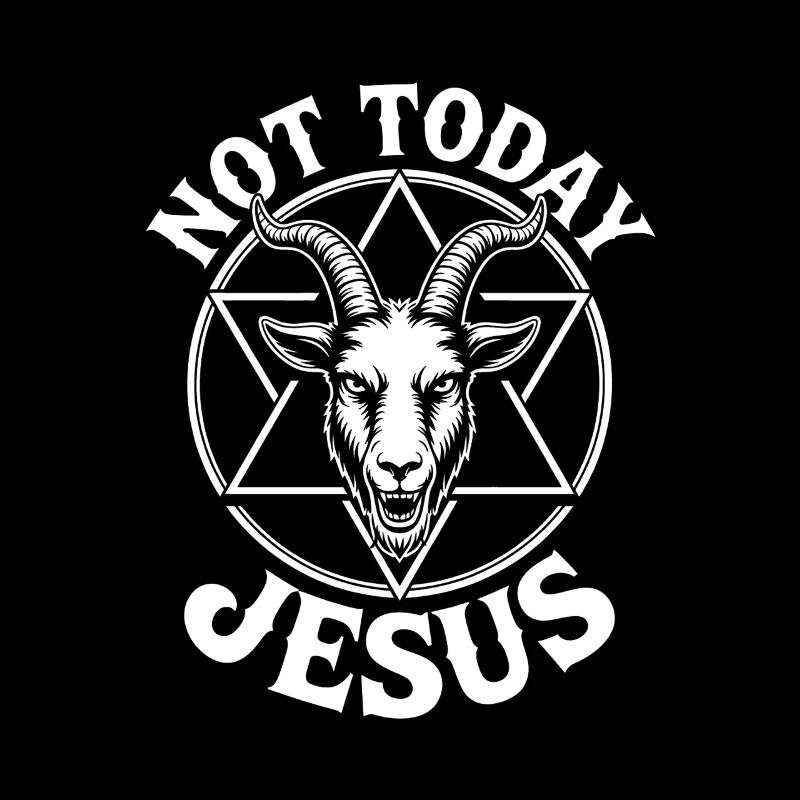 Goat Head Pentagram Emblem