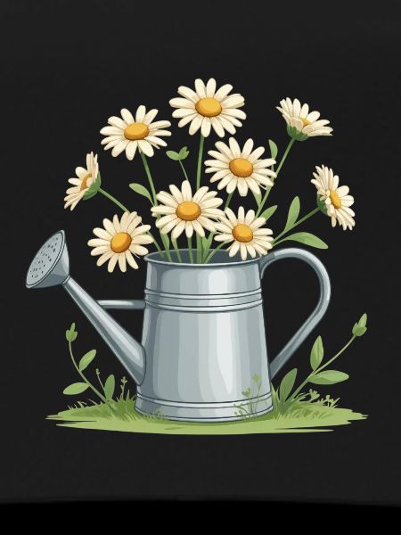 Gänseblümchen in der Gießkanne