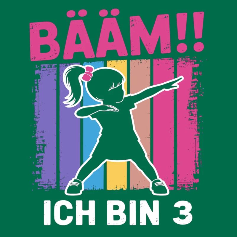 Bääm Ich bin 3 Dabbing Mädchen 3. Geburtstag