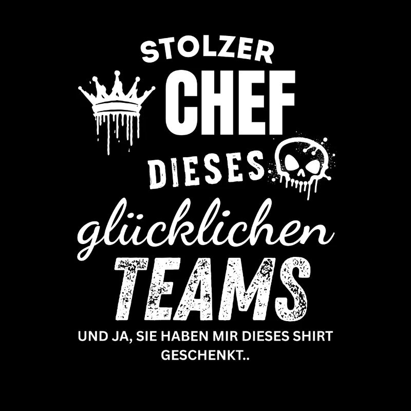 Stolzer Chef des glücklichen Teams Chef Geschenk