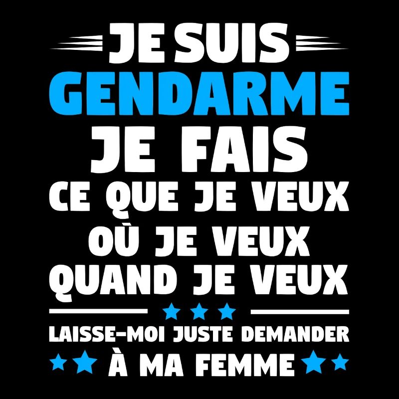 Humorgendarm Paar Ehemann Gendarmerie