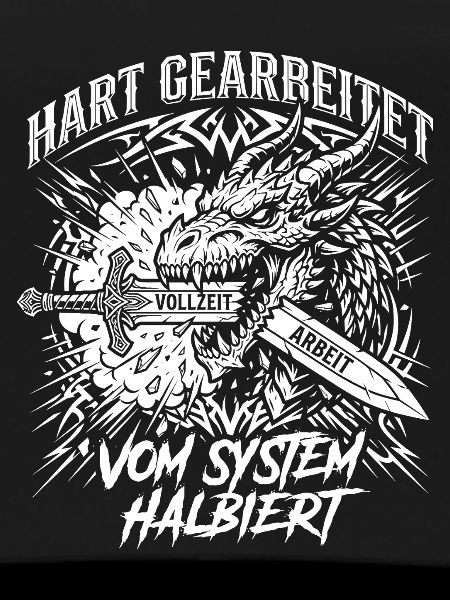 Hart Gearbeitet Vom System Halbiert