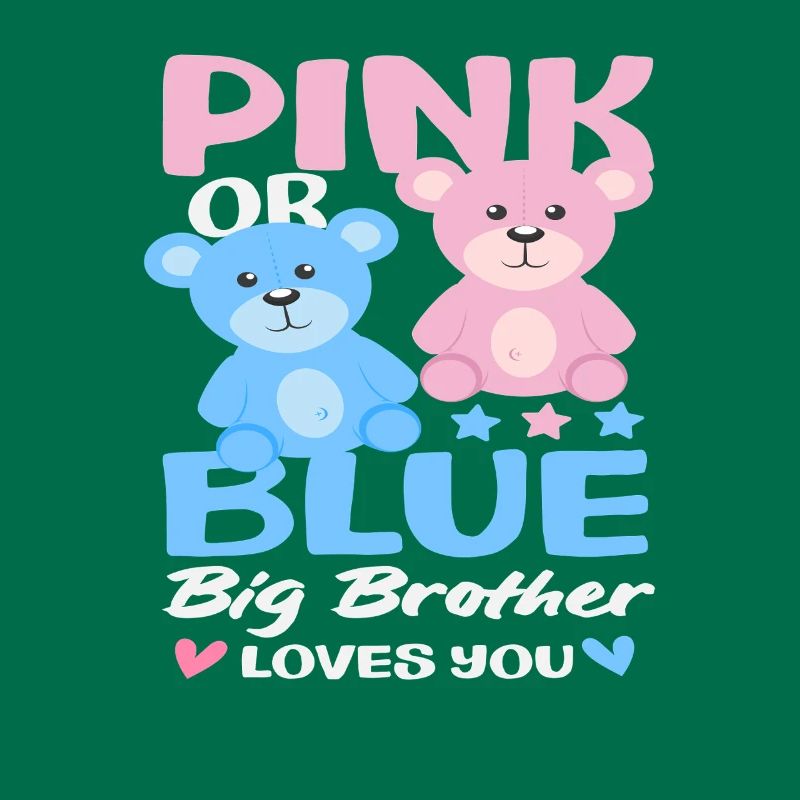 Pink Oder Blau Großer Bruder Liebt Dich