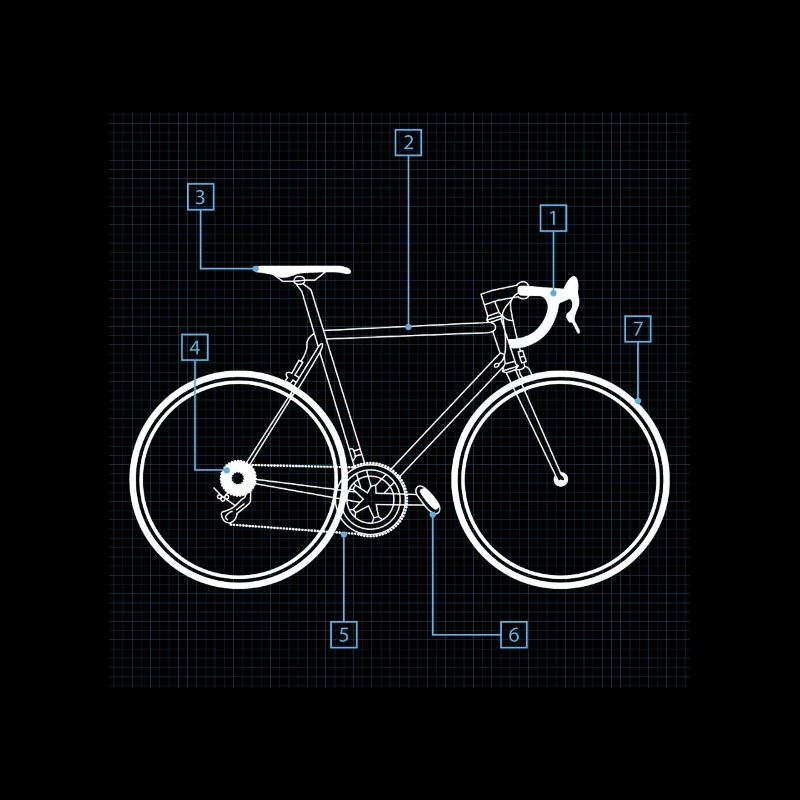 Conception vintage de cyclistes de Bicycle Blueprint