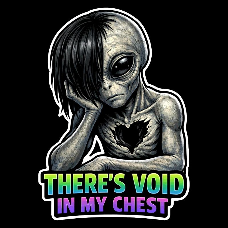 Alien-liebhaber, Lustiger Alien, Süßer Alien, Emo,
