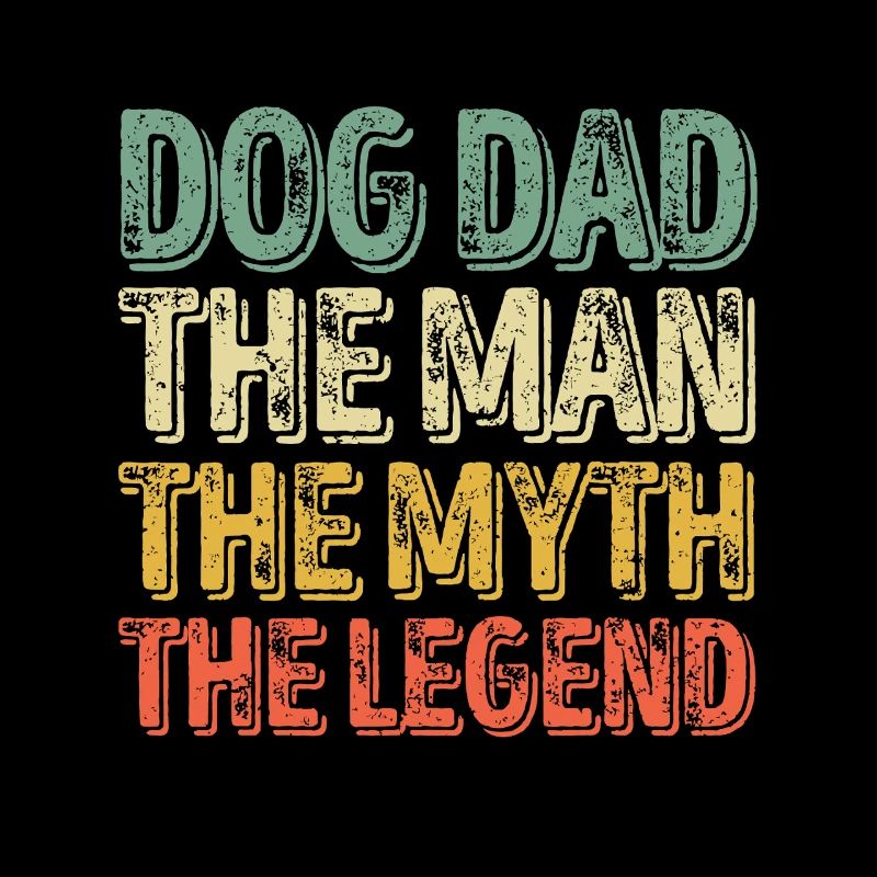 Dog Dad Legend Gradient Tee