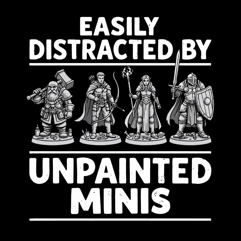 Les figurines non peintes distraient