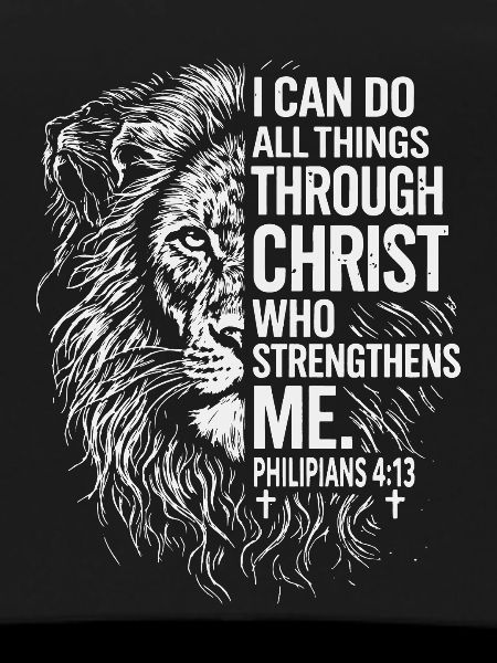 Lion's strength through Christ—Philippians 4:13