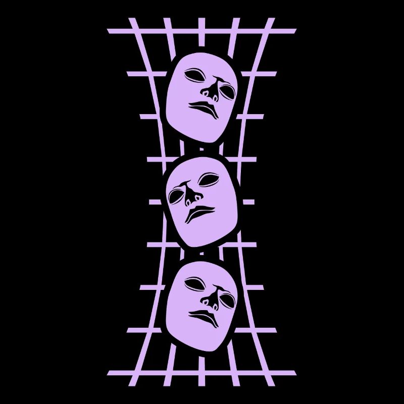 Masks Grid Abstract Art