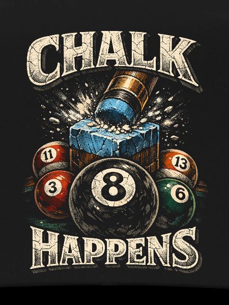 8-Ball Billiard Chalk Happens