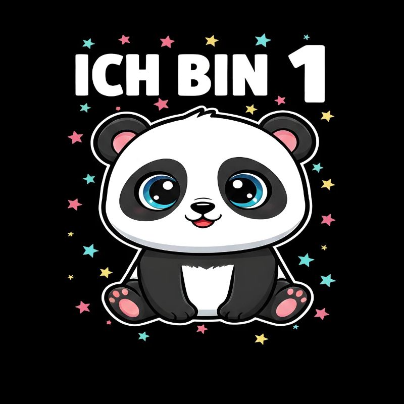 Ich bin 1 - Süßes Panda zum 1. Geburtstag