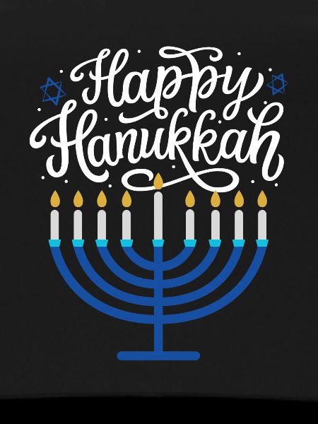 Happy Hanukkah Menorah 