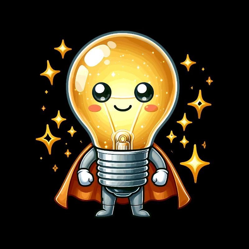 Glühbirne Superheld Helden Lampe