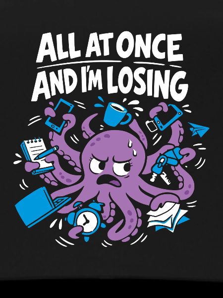 Funny Octopus Overstimulated
