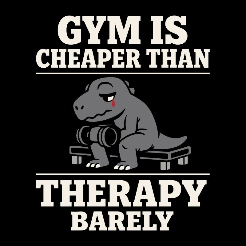 Emo Dinosaurier Lustiges Gym Sad Workout Lifting