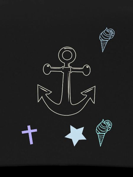 Maritim Anker Kreuz Eiscrem