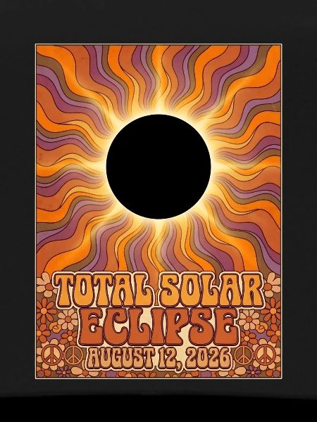 Total Solar Eclipse 2026 Sunburst-Poster