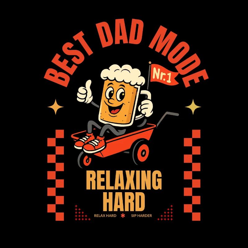 Best Dad Mode Vatertag Bier Bollerwagen Geschenk