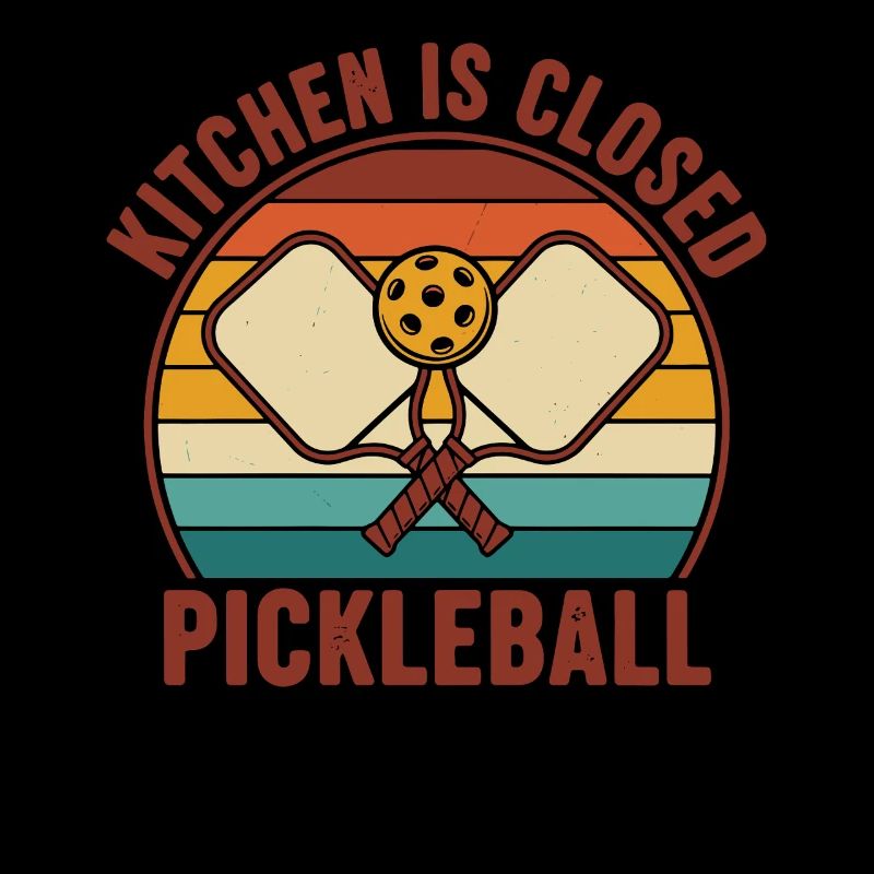 Pickleball Kitchen Is Closed Player Paddles Balls