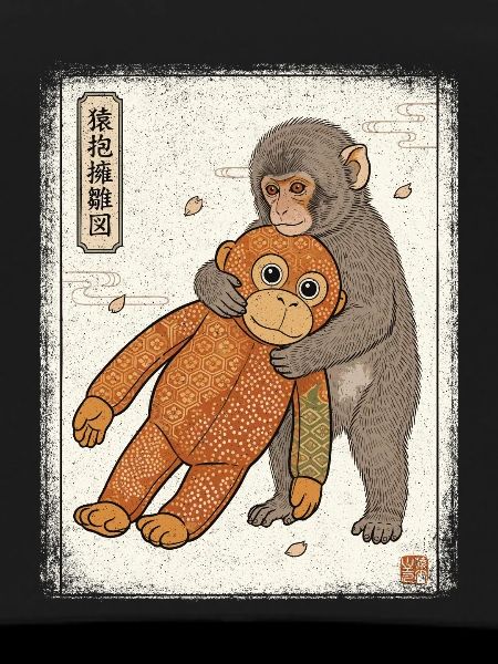 Ukiyo-e Baby Monkey Punch