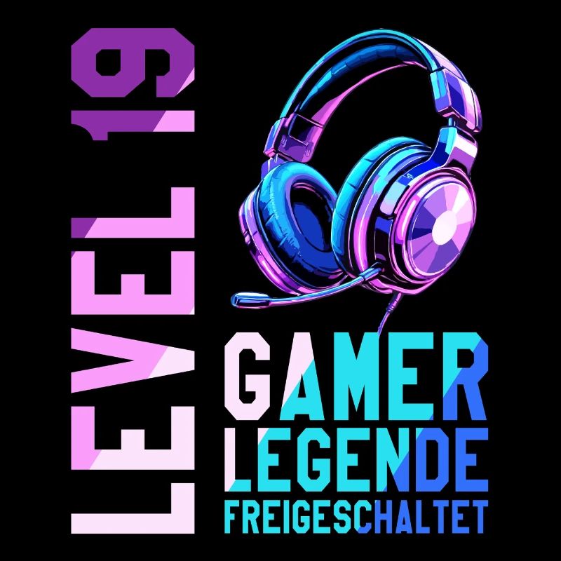 19. Geburtstag Junge Mädchen Gaming Level 19 Jahre