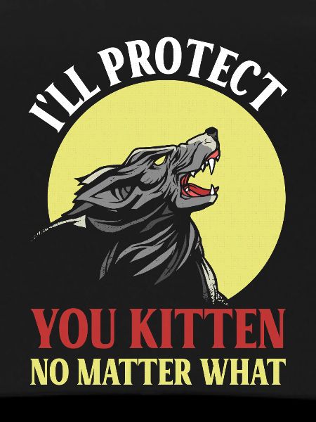 Loup protecteur pour chatons