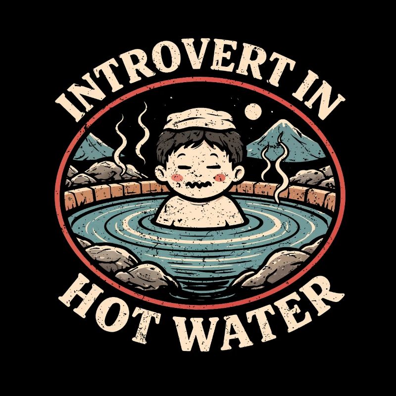 Onsen Thermal Bath Introvert In Hot Water