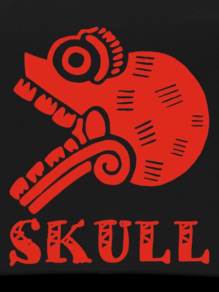 Red Tribal Skull