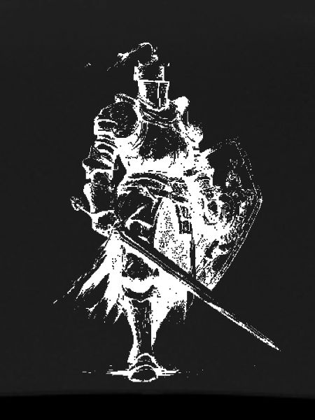 Medieval Knight Silhouette with Lance