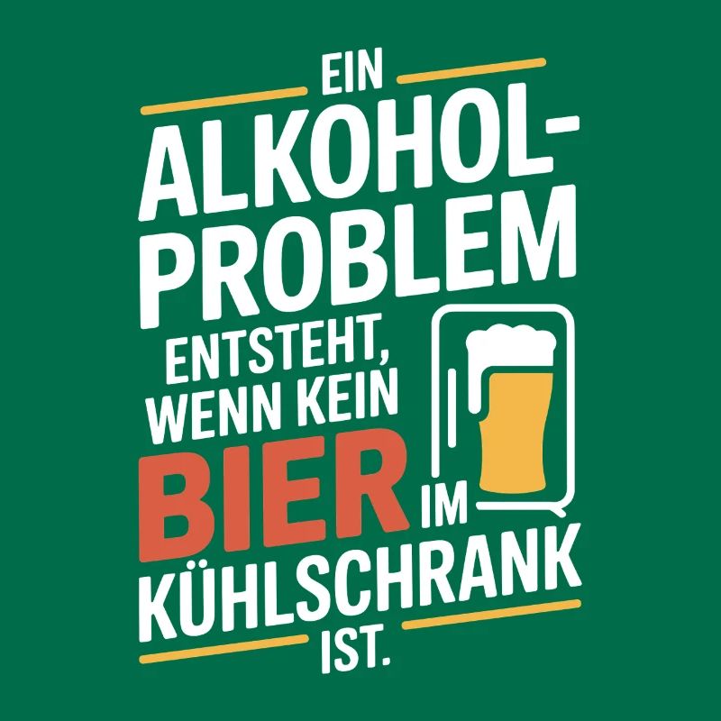 Bier Spruch Alkohol Problem Männerabend JGA Herren