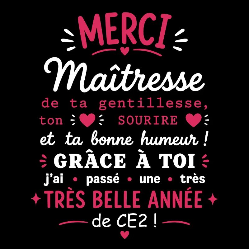 Merci Maîtresse CE2 