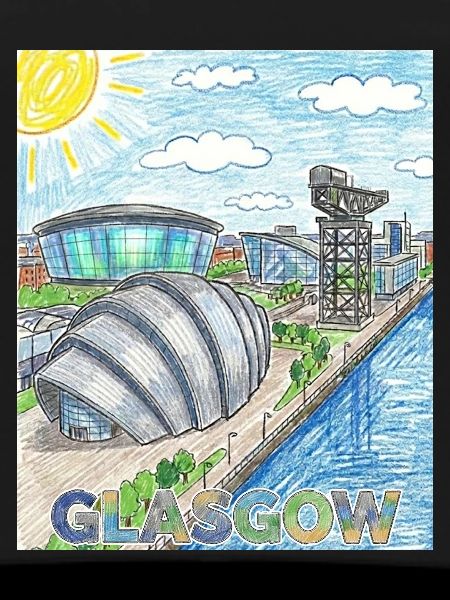 Glasgow Modern Skyline Wachsmalstift