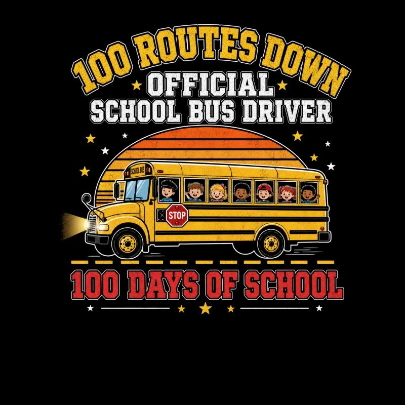 Chauffeur de bus scolaire 100 lignes Cent jours de héros