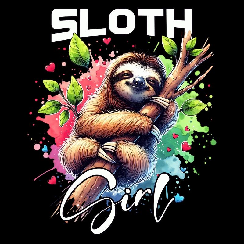 Sloth Mädchen Faultier