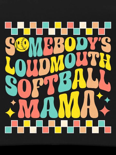 Softball Mama im Retro-Stil