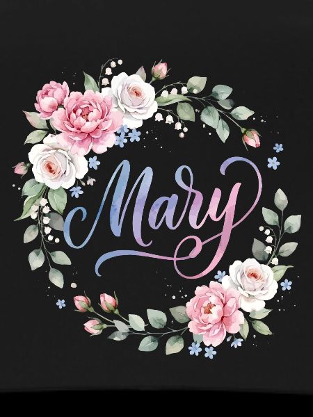 Mary Blooming Name Wreath