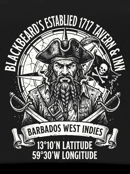 Black Beard Pirate Graphic Barbados