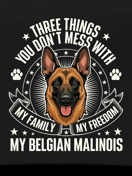 Family Freedom Belgian Malinois Warning