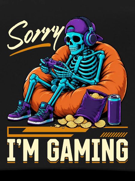 Skeleton Gamer Gaming Halloween
