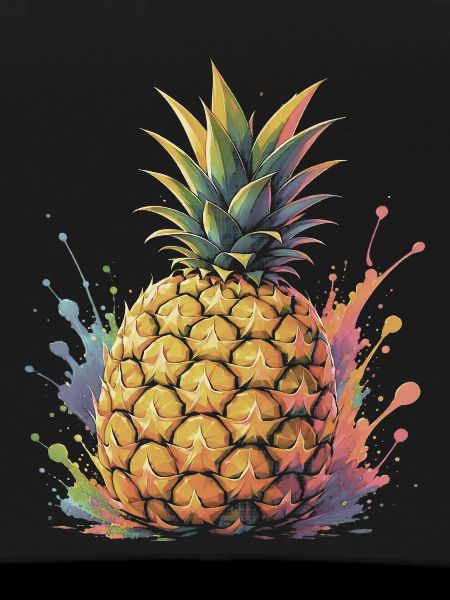 Tropische Ananas-Gelbe Frucht-Spritzkunst