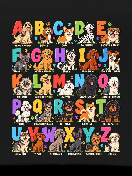Hunde im bunten ABC