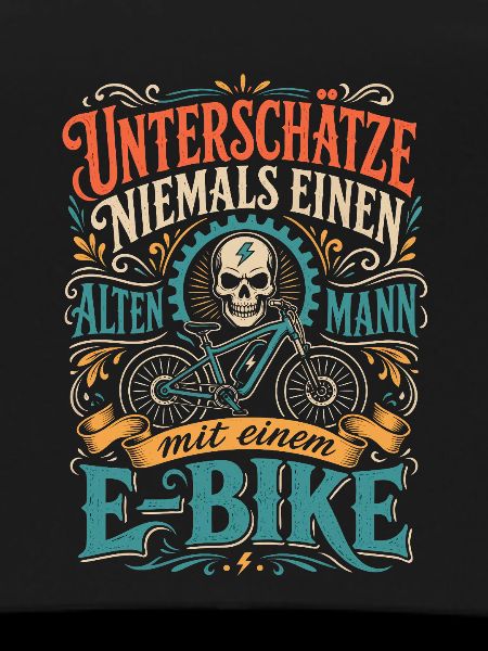 E-Bike Spruch alter Mann Geschenk