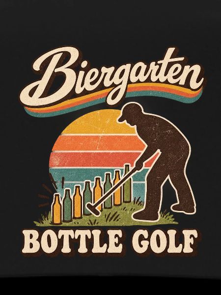 Biergarten Bottle Golf Retro