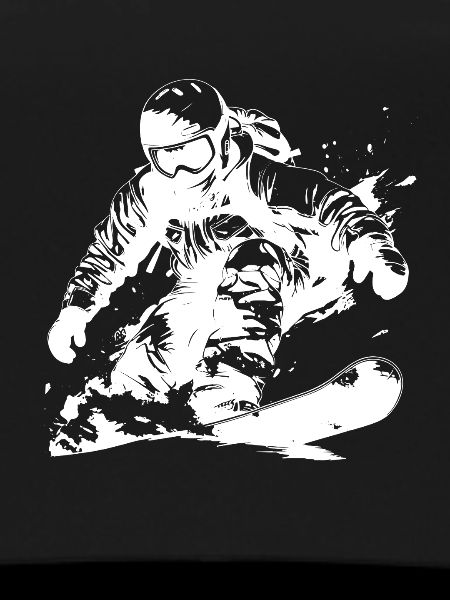 Snowboarder Zeichnung