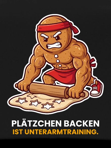 Lebkuchenmann Plätzchen backen Unterarmtraining