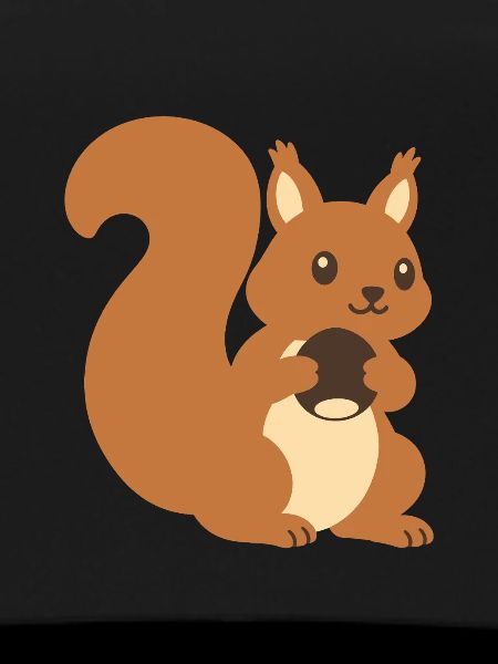 Eichhörnchen Haselnuss Illustration Geschenkidee