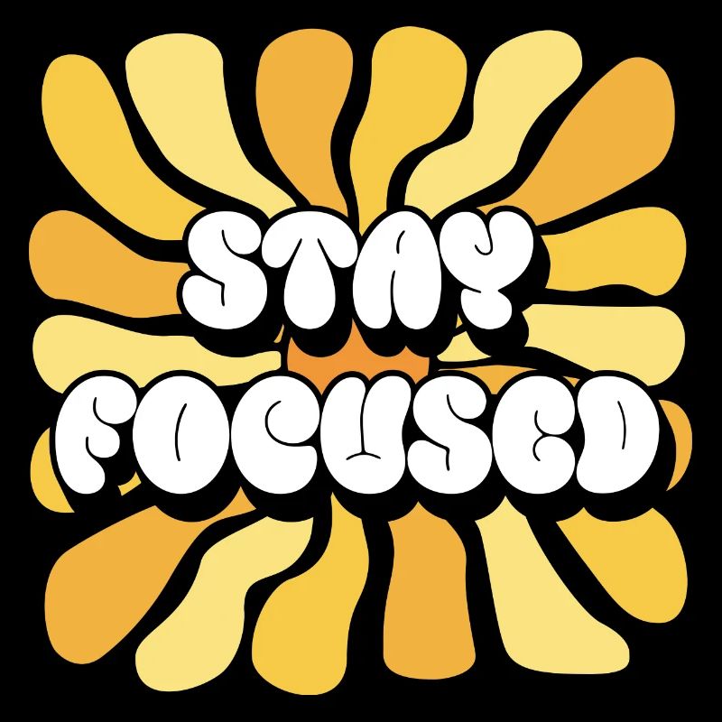 Restez concentré Affirmations positives Tournesol